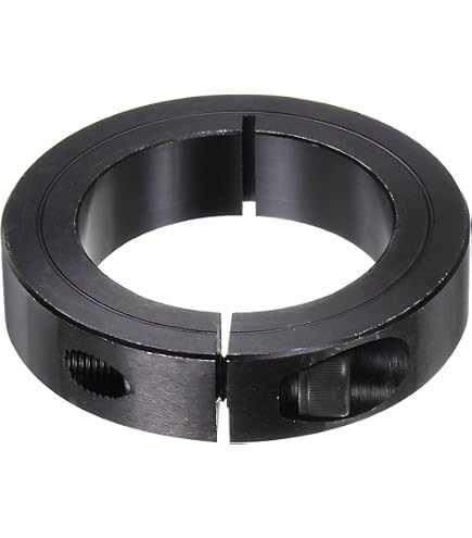 2-Piece Clamping Collar - 3" Bore, 4-1/4" OD Black Oxide Steel With Set Screw