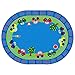 ECR4Kids All Around Cars Educational Alphabet Rug for Children, School Classroom Learning Carpet, Oval, 6 x 9-Feet