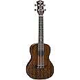 Luna Mo'o Mahogany Concert Ukulele with Lizard Graphic & Gig Bag, Satin Natural