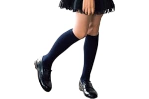 COTTON DAY 3 Pack Kids Girls Unisex Soft Knee High School Uniform Dress Socks Seamless Toe Black White Navy Blue Burgundy