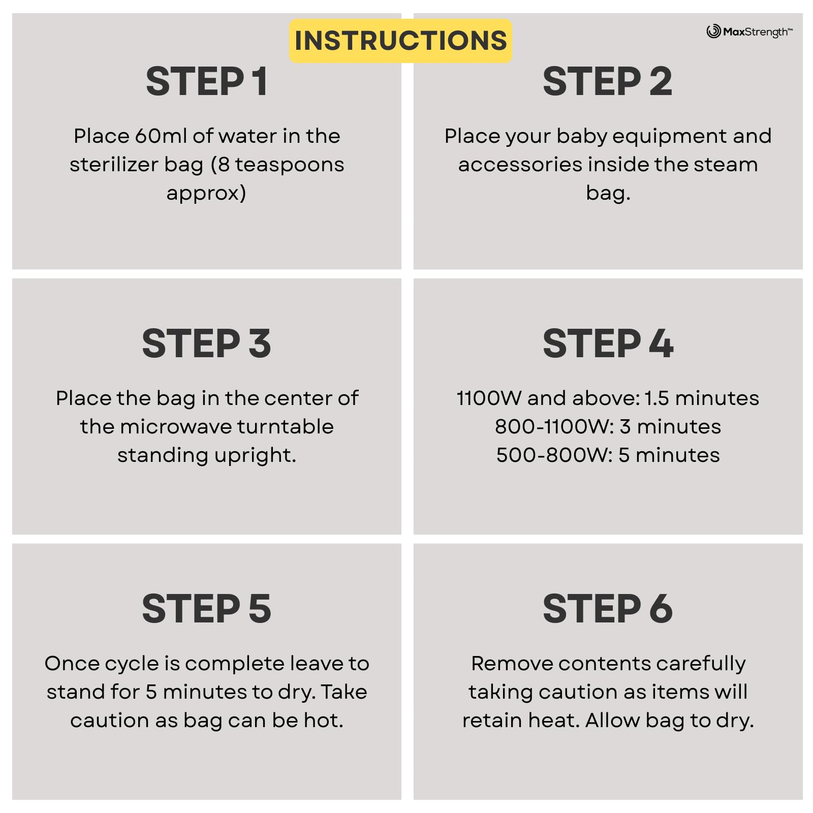 Microwave Steam Sterilizer Bags 20pc for Baby Bottles, Soothers, Teethers, Breast Pump Parts, Training Cups, Accessories, Reusable Large Bags, 20 Uses Per Bag, Easy Tracking System