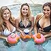 U.S. Pool Supply Inflatable Floating Donut Drink Holder Set (6 Pack) - 3 Strawberry & 3 Chocolate Frosted - Float Beverage Cans, Cups & Bottles - Fun Kid & Adult Pool Party