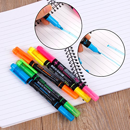 Susada 5PC Mixed Color Double Head Pen Marker Pen Highlighters For Office School Supply - Thumbnail 3