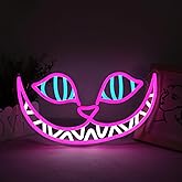 Cheshire Cat Neon Signs Alice in Wonderland Neon Light for Wall Art Decor, Smile Cat LED Lights for Dimmable LED Lights for Bedroom Man Cave Party Bar Background Decoration Birthday Gifts
