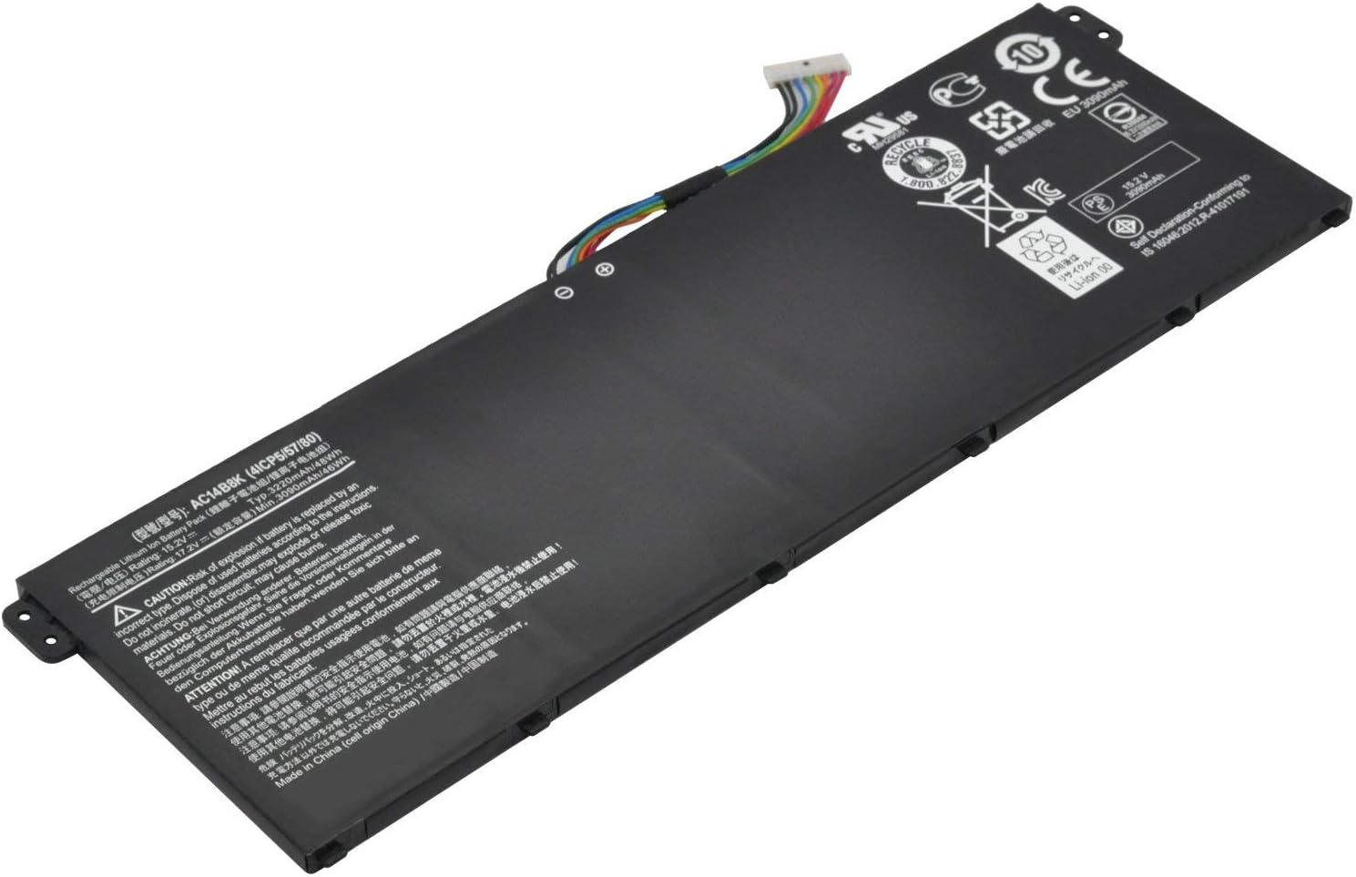 AC14B8K AP14B8K Laptop Battery Replacement for Acer Chromebook C730 C810 C910 CB3-111 CB5-311 CB5-571 CB3-531 Aspire ES1-311 ES1-411 ES1-421 ES1-431 ES1-520 ES1-521 ES1-523 ES1-531 ES1-572(15.2V 48Wh)