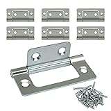 Litoexpe 6 Pcs Non-Mortise Door Hinges, 2 x 0.9