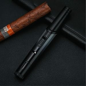 GOLDNCONN Jet Flame Torch Fire Ignition Lighter Gas Butane Refillable Long Reach Lighter for BBQ Stove Kitchen Cooker (Grey)