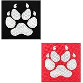 2 Pcs K9 Dog Paw Reflective Funny Patch Working Training IR Safety Badge Tactical Military Vests/Harnesses Fastener Dog Emblem for Service Dog Harness Large Pet Clothes Army Police Dogs