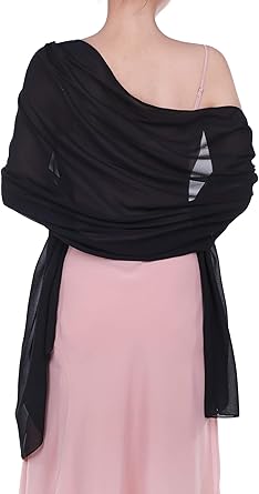 black chiffon wrap