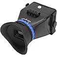 Hitoxi Camera Viewfinder Magnifier, 3X Magnification Sunshade LCD Viewfinder Compatible with 3in, 3.2in Camera Camcorder, SLR Cameras and Mirrorless Cameras Screen Sunshade Hood