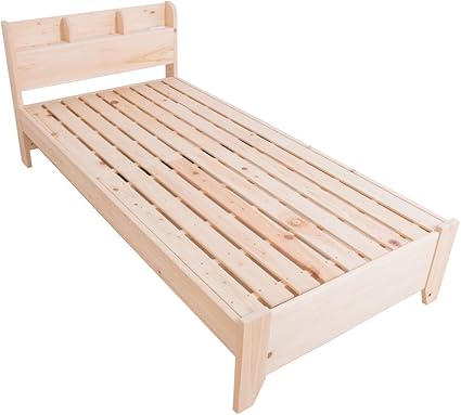 Amazon 総ひのきベッド 木製ベッドフレーム すのこベッド シングル 檜ベッド 01 ナチュラル ベッドフレーム オンライン通販