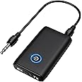 Ankilo Aux Bluetooth Adapter for Car, Bluetooth 5.0 Transmitter Receiver, Portable Wireless Adapter, 2-in-1 Aux Audio Receiver for Laptop, Radio, Headphones, Speakers, TV