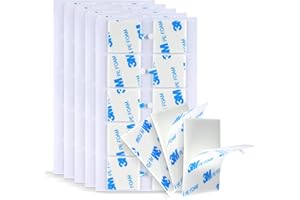 BULINA Double Sided Adhesive Square 1''×1'' 50 Pcs, Made of 3M 1600T PE Foam Tape, Waterfroof Removable Adhesive for House Office Hanging Poster Picture Photo Logos Alarm Sensors