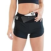 FlipBelt High Waisted Quick-Dry Air Running Shorts Workout Sport Layer Active Shorts with Pockets and Built in Running Belt