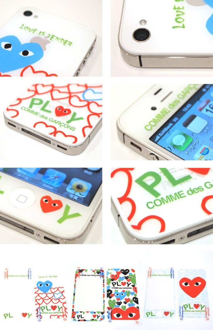 Amazon Comme Des Garcons コムデギャルソン Iphone両面プロテクター 保護フィルム 1 ハート Iphone4 4s専用ケース スクリーンプロテクター 通販
