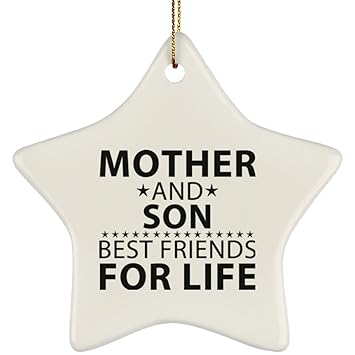 Mother And Son Best Friends For Life Star Ornament Xmas