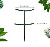 HCLRW 16 Pcs Plant Support Stakes 5.5 x 9.5 Half Round Ring Spliceable view 7