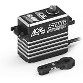 AGFRC 50KG-Waterproof-Brushless 1/10 1/8 RC-Servo-Motor (SA73BLWP) | 0.09Sec High Speed, HV, Full Steel Gear, 25T Metal Servo Horn, Programmable, Standard Servo for 1/8 1/10 Rigs/Boats