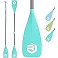 rillrun SUP Paddle - Paddle Board Paddle 4 Piece Stand Up Paddleboard Paddles Lightweight Floating Kayak Paddle - Light Blue - Lake Green - Light Green