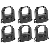 Compumatic Ribbons for Amano PIX &amp; TCX Time Clocks, Black Ink (6 Pack) | Replacement ribbon fits all Amano PIX &amp; TCX Models 10/11/15/20/21/22/25/28/35/45/55/75/85/88/90/95/200/3000/4000 CE-315151
