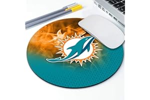 ZYJTEK Sports Round Mouse Pad,Blue Black Design Non-Slip Rubber Base Mousepad for Computers Laptop Desk,Gaming Mouse Mat for Football Fans