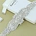 QueenDream Light Ivory Bridal Sash Crystals Wedding Belt