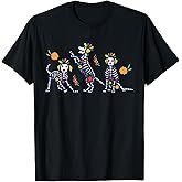 Day of the Dead Colorful Skeleton Dogs Mexican Halloween T-Shirt