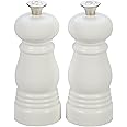 Le Creuset Petite Salt and Pepper Mill Set, 5" x 2" each, White