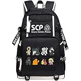 TPS SCP Foundation Women Back Pack Cartoon Bookbag Canvas School Bags Travel Bagpack USB Laptop Backpack (13)