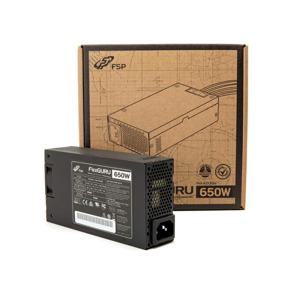 Photo 1 of FSP FlexGURU Pro Power Supply, Flex ATX 650W, 80 Plus Platinum, 5 Year Warranty (FSP650-50FUB)