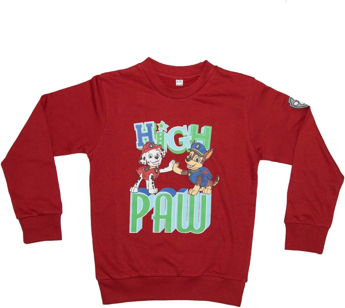 Planet Superheroes Paw Patrol Kids Sweatshirt - High Paw (Red)