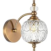Ditoon Brushed Gold Bathroom Wall Sconce Vintage Style - G9 Bulb Compatible, Small Hardwired Bathroom Vanity Lighting with Ha