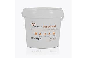 Girtech FireCast Castable Refractory Cement 3110F Degree Fahrenheit 25 Lbs High Temperature Heat Resistant Fireproof Mortar Build Repair Pizza Oven Fire Places Forge Kiln Stove