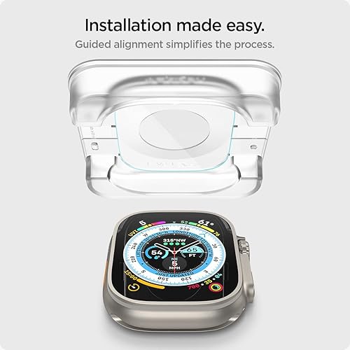 Spigen EZ Fit Tempered Glass Screen Protector for Apple Watch