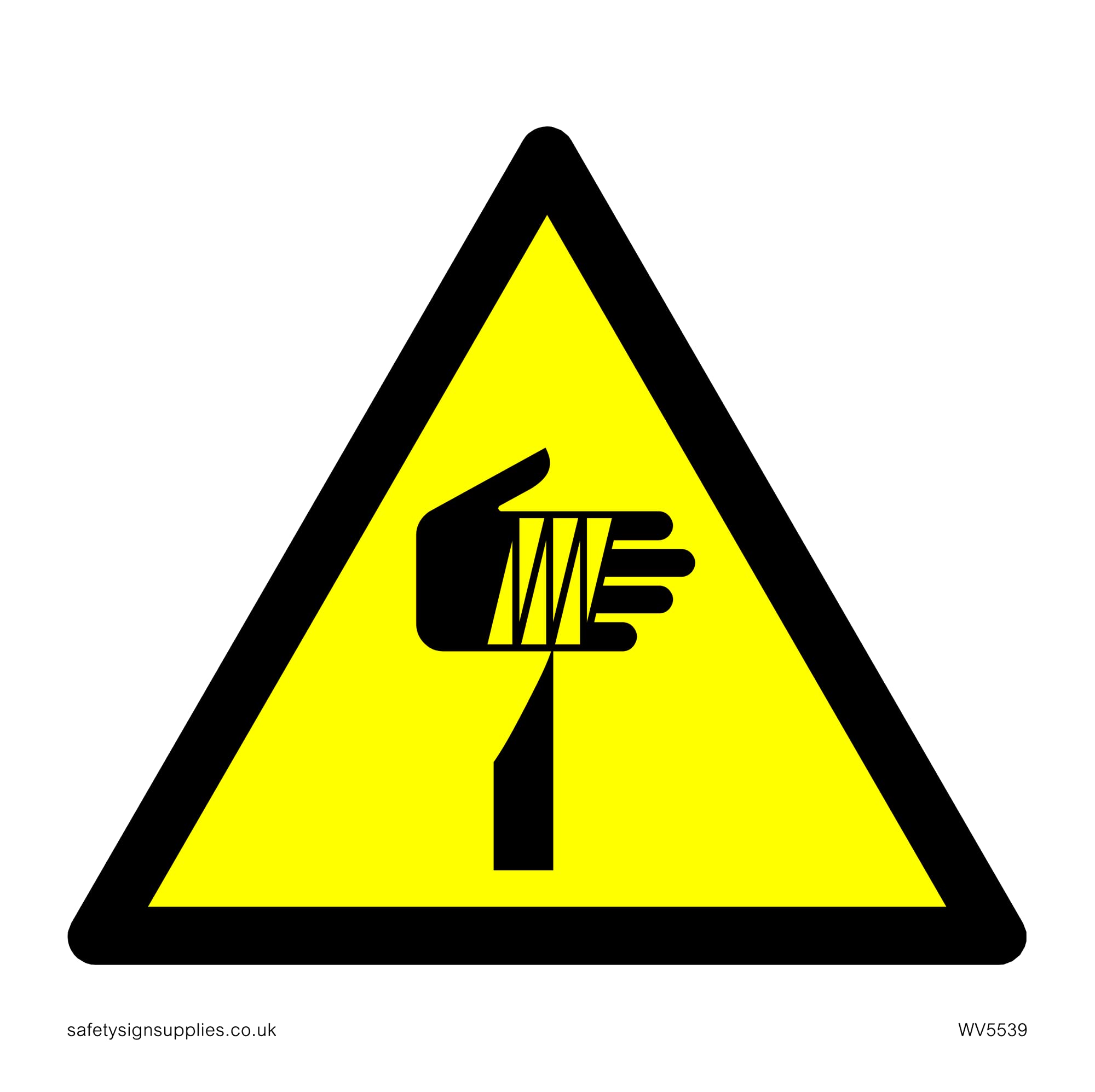 Warning Sharp Symbol Only Sign - 200x200mm - S20