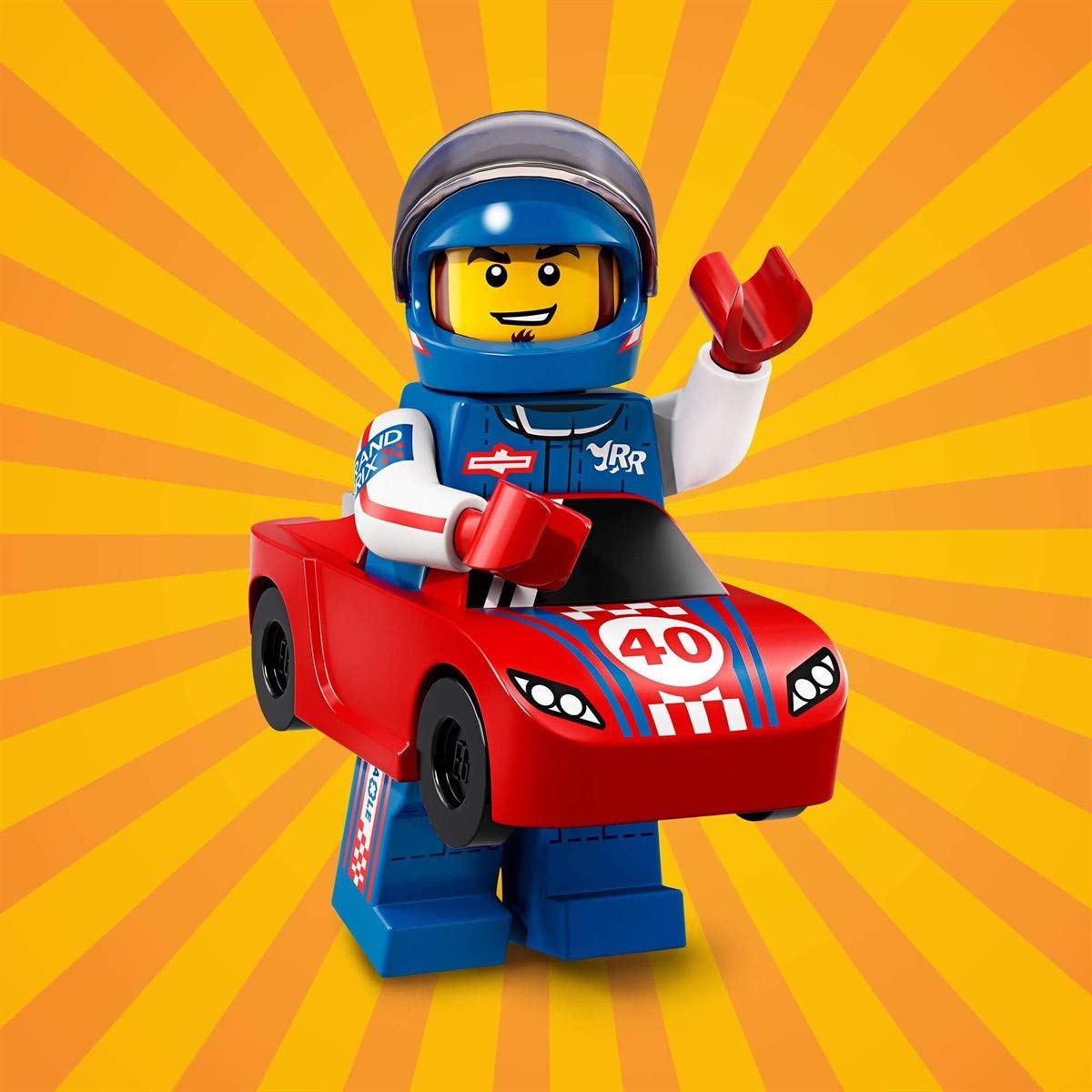 LEGO 71021 Series 18, #13 Race Car Guy Mini Figure