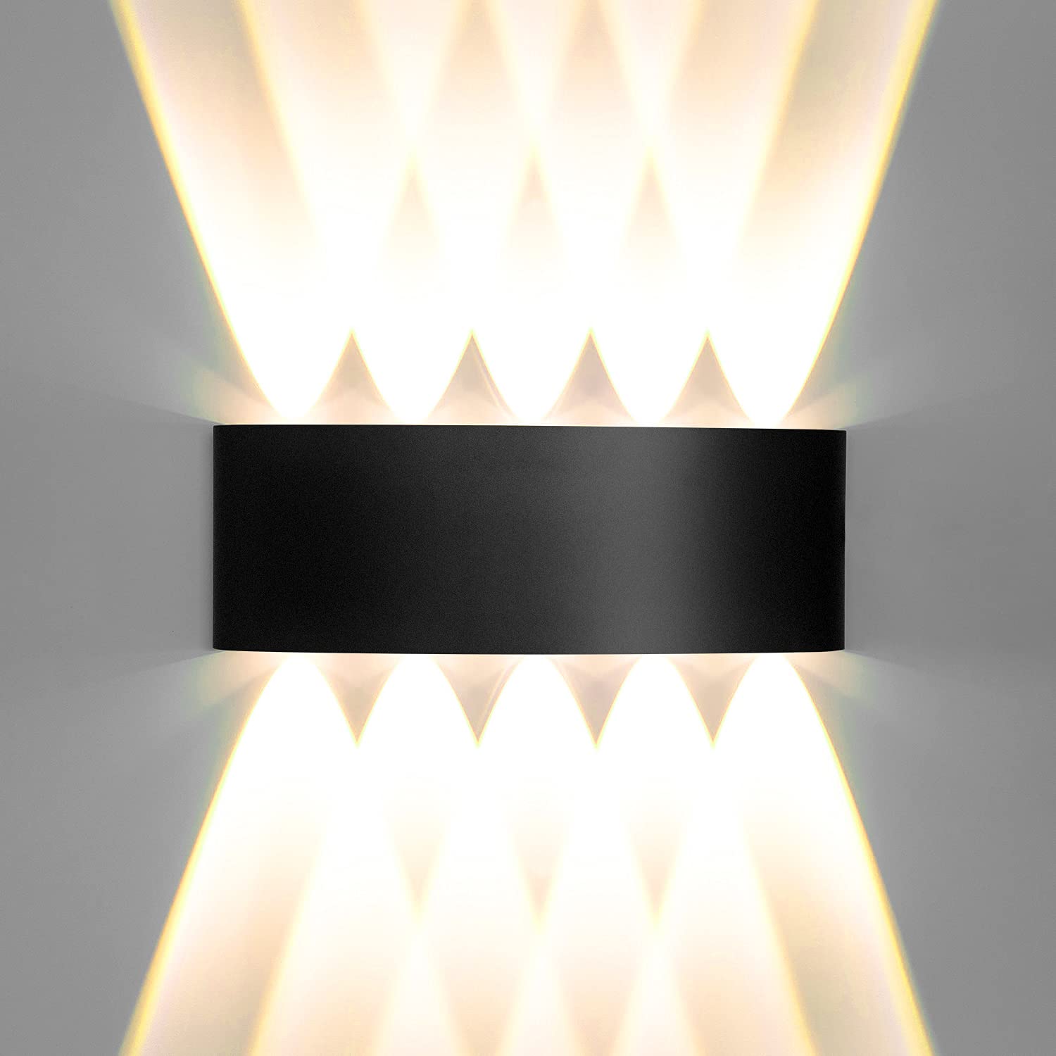 WERISE 10W LED Wall Light Indoor, Modern Sconce Up and Down, Warm White Wall Wash Night Lamp for Bedroom Living Room Hallway Stairs