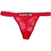 UIASKOWP Personalized Thong With Special Word Funny Custom Underwear Thong Low Rise Sexy G-String for Women