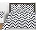 Sweet Jojo Designs Navy Blue and White Chevron Collection Zig Zag Window Valance