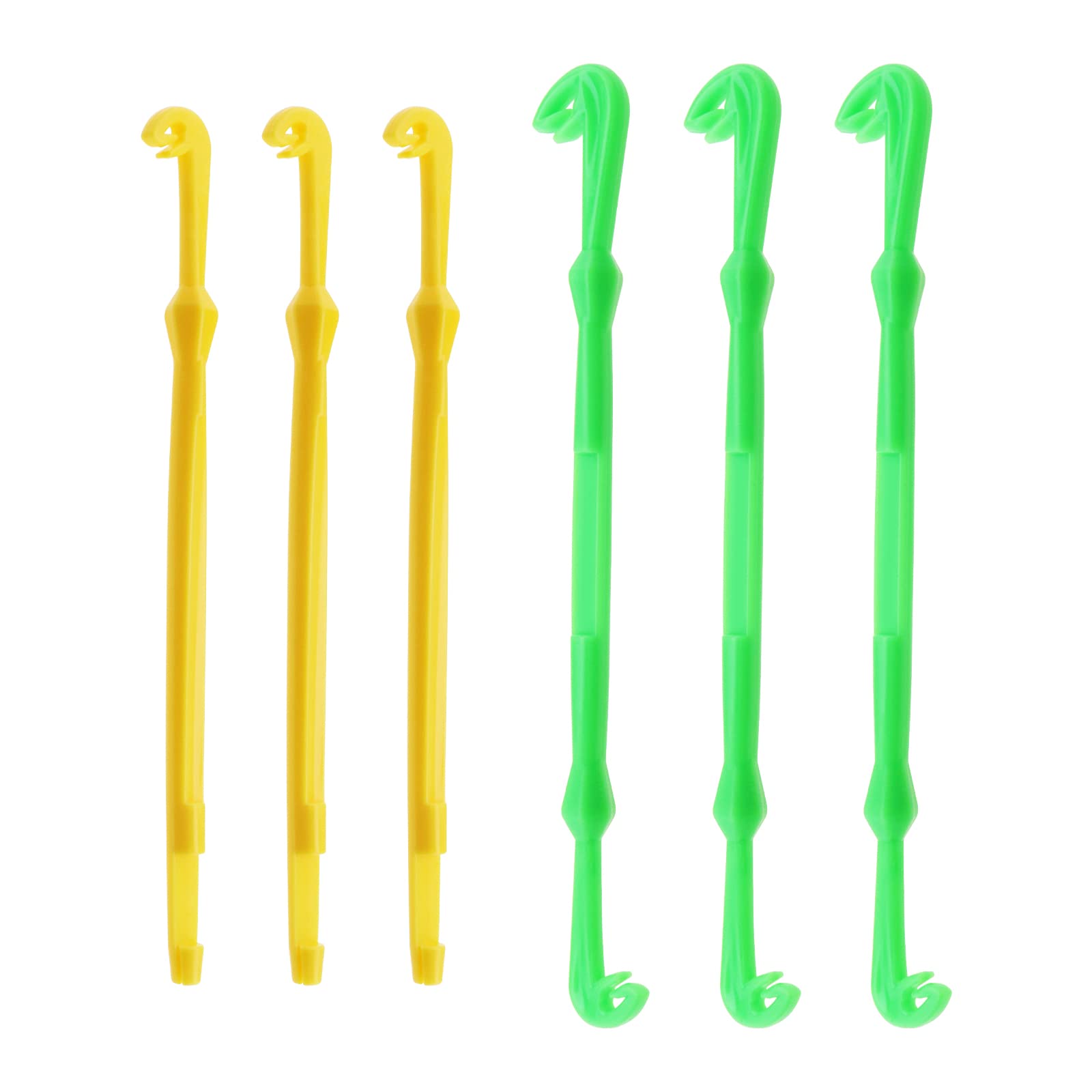 ECSiNG 6Pcs Fishhook Removal Tools Bait Needle Knotted Fly Hook Set Fishing Quick Nail Knot Tying Tool Set Fishing Accessories Plastic