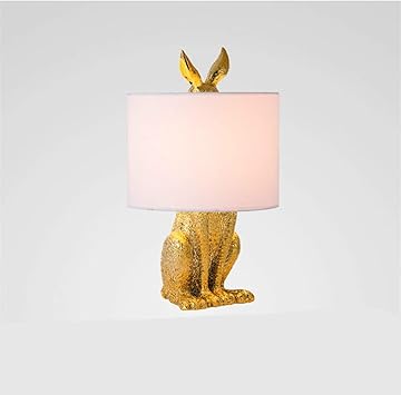LLSPHYDY Nachttischlampe Modern Resin Masked Rabbit Tischlampe Lampe