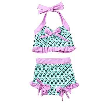 Amazon キッズ 水着 女の子 セパレート ワンピース ショートパンツ 2