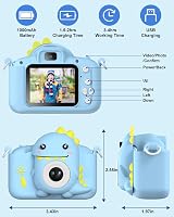 Hangrui Kids Camera 20MP Dual Lens 2.0 Inch IPS 1080P 32GB Blue view 7