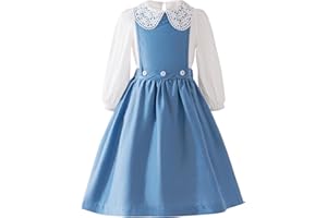 KOGWER Baby Girl Fall Outfits Long Sleeve Toddler Girl Fall Dress Cotton Clothes Thanksgiving Chirstmas Girls Floral Vintage Dress