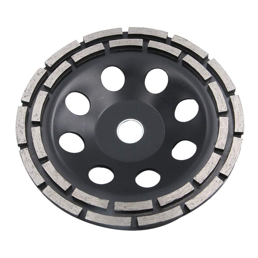 NUZAMAS 4-1/2" Double-Row Diamond-Cup Grinding-Wheel 115mm Discs for for Concrete and Paint, Epoxy, Mastic, Coating Removal