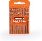 Gunpla 3mm Cobalt Drill Bits Set 10 Pcs M35 HSS Straight Shank Jobber