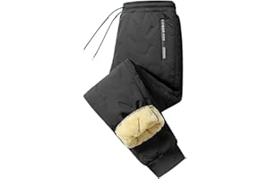 Fleece Thermal Pants Unisex, Fleece Lined Weatherproof Pants with for Outdoor Cold Weather