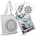 3DIY Olivia Mandala Coloring Book For Adults, Have Fun And Get Creative, Good For Stress Relief, Comes As A Set With A Beautiful Reusable Eco Friendly Matching Cotton Tote Bag