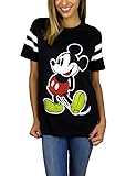 Disney Womens Mickey Mouse Varsity Football Tee