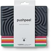 Pushpeel Sensory Activity Board: Silicone Fidget Toy for Calming, Stress, Anxiety, ADHD &amp; Autism | Silent, No Mess | Kids 3+ &amp; Adults | Includes Portable Travel Bag &amp; 11 Strings (Granite)